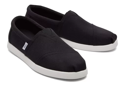 Herren TOMS Alpargata*Alp Fwd Black Recycled Cotton Canvas Schwarz