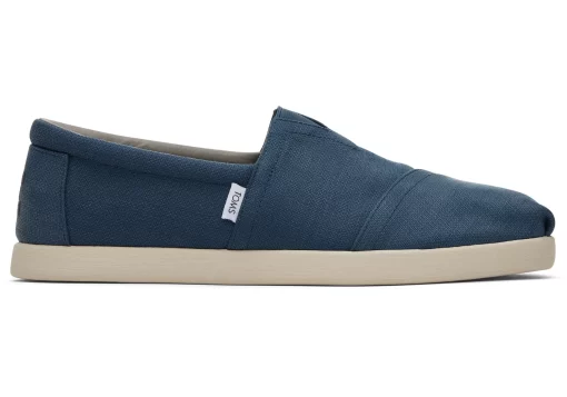 Herren TOMS Alpargata*Alp Fwd Blue Textured Woven Dunkles Indigoblau