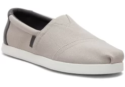 Herren TOMS Alpargata*Alp Fwd Grey Canvas Synthetic Trim Grau