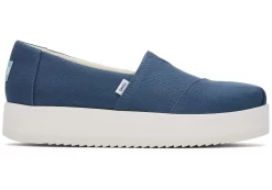 Damen TOMS Slipper*Alpargata Blue Midform Espadrille Majolika-Blau