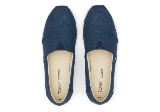 Damen TOMS Slipper*Alpargata Blue Midform Espadrille Majolika-Blau