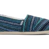 Damen TOMS Hausschuhe*Alpargata Chenille-Stickerei Embroidered Navy