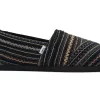 Damen TOMS Hausschuhe*Alpargata Chenille-Stickerei Embroidered Black