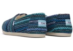 Damen TOMS Hausschuhe*Alpargata Chenille-Stickerei Embroidered Navy