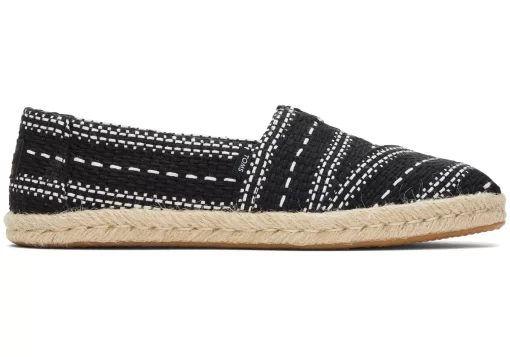 Damen TOMS Espadrilles*Alpargata Chunky Global Woven Rope Espadrille Schwarz Gewebt