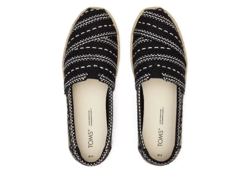 Damen TOMS Espadrilles*Alpargata Chunky Global Woven Rope Espadrille Schwarz Gewebt