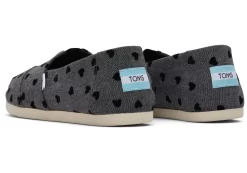 Damen TOMS Alpargata*Alpargata Embroidered Hearts Schwarze Herzen