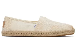 Damen TOMS Espadrilles*Alpargata Floral Lace Rope Espadrille Naturweise Blumenspitze