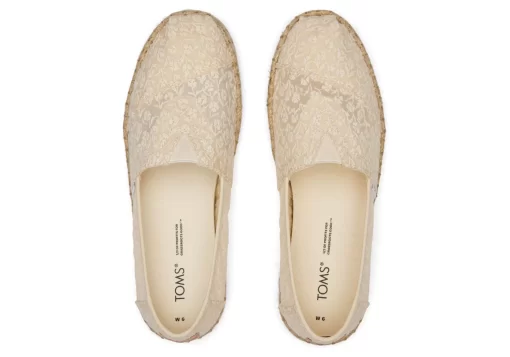 Damen TOMS Espadrilles*Alpargata Floral Lace Rope Espadrille Naturweise Blumenspitze