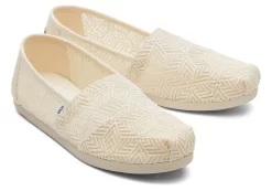 Damen TOMS Alpargata*Alpargata Geometric Lace Naturweise Spitze Geometrisch