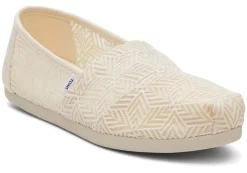 Damen TOMS Alpargata*Alpargata Geometric Lace Naturweise Spitze Geometrisch