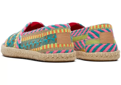 Damen TOMS Espadrilles*Alpargata Global Jaquard Rope Espadrille Neon-Pinkes Global-Jacquard