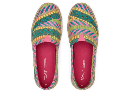 Damen TOMS Espadrilles*Alpargata Global Jaquard Rope Espadrille Neon-Pinkes Global-Jacquard