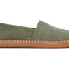 Damen TOMS Slipper*Alpargata Mit Lederbezug Vetivergraues Wildleder