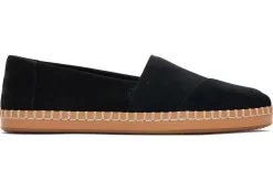 Damen TOMS Slipper*Alpargata Mit Lederbezug Suede Schwarz