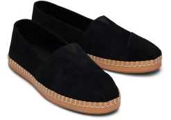 Damen TOMS Slipper*Alpargata Mit Lederbezug Suede Schwarz