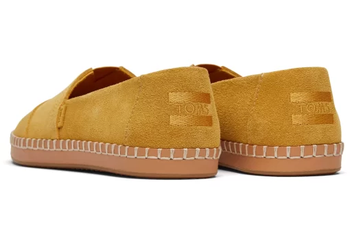 Damen TOMS Slipper*Alpargata Mit Lederbezug Suede Bernsteingelb Gold