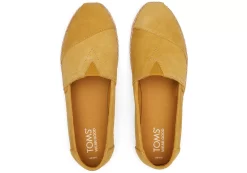 Damen TOMS Slipper*Alpargata Mit Lederbezug Suede Bernsteingelb Gold