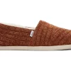 Damen TOMS Alpargata*Alpargata Oranger Rippenstrick Mit Kunstfell Rib Knit Orange