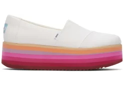 Damen TOMS Slipper*Alpargata Platform Espadrille White Canvas