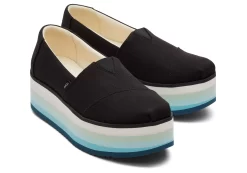 Damen TOMS Plateauschuhe*Alpargata Platform Espadrille Canvas Schwarz