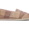 Damen TOMS Alpargata*Alpargata Tweed Hahnentrittmuster Plaid Pink Quartz