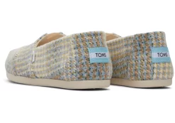 Damen TOMS Alpargata*Alpargata Tweed Hahnentrittmuster Plaid Sky Blue