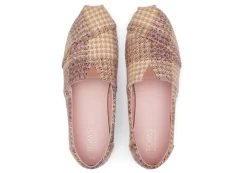 Damen TOMS Alpargata*Alpargata Tweed Hahnentrittmuster Plaid Pink Quartz