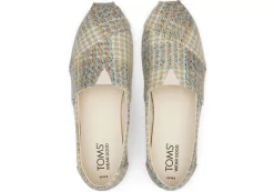 Damen TOMS Alpargata*Alpargata Tweed Hahnentrittmuster Plaid Sky Blue