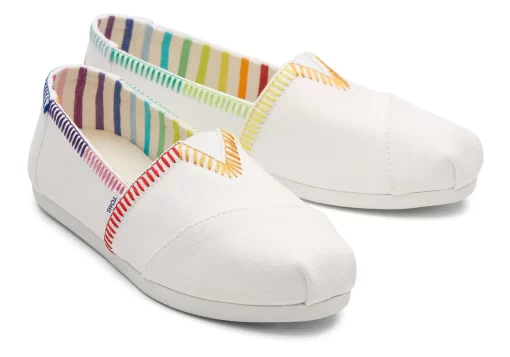 Damen TOMS Alpargata*Alpargata Unity White Rainbow Canvas