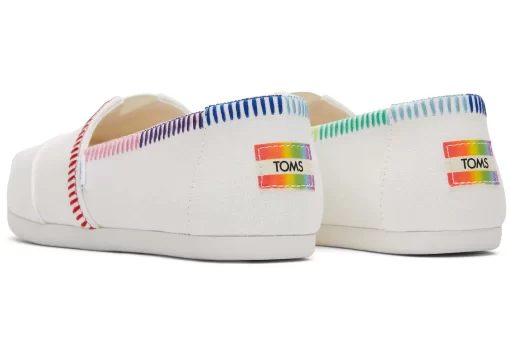 Damen TOMS Alpargata*Alpargata Unity White Rainbow Canvas