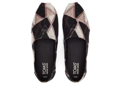 Damen TOMS Alpargata*Alpargatas Argylemuster Argyle Black