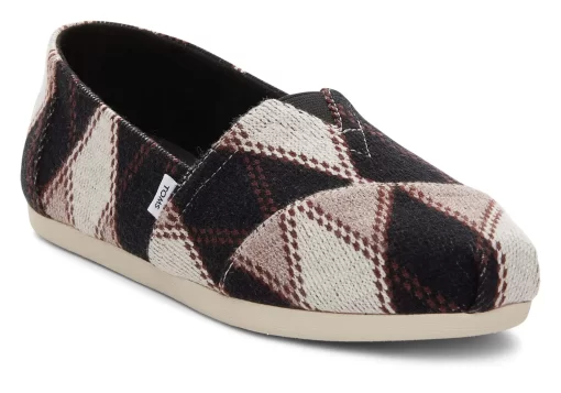 Damen TOMS Alpargata*Alpargatas Argylemuster Argyle Black