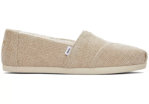 Damen TOMS Hausschuhe*Alpargatas Chenille Chenille Oatmeal