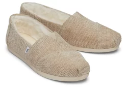 Damen TOMS Hausschuhe*Alpargatas Chenille Chenille Oatmeal