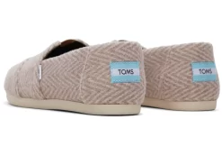 Damen TOMS Alpargata*Alpargatas Fischgratenmuster Herringbone Oatmeal