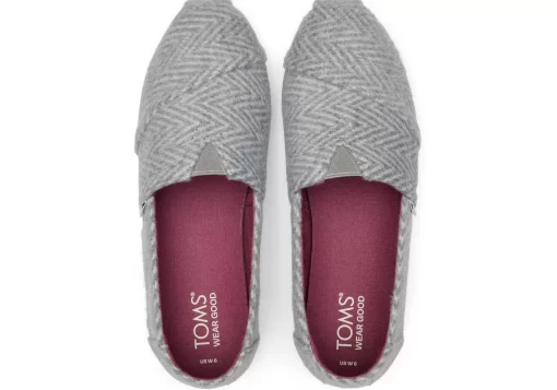 Damen TOMS Alpargata*Alpargatas Fischgratenmuster Herringbone Shadow