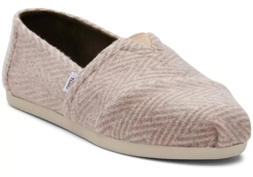 Damen TOMS Alpargata*Alpargatas Fischgratenmuster Herringbone Oatmeal