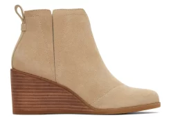 Damen TOMS Heels & Wedges*Clare Oatmeal Suede Wedge Boot Suede Oatmeal