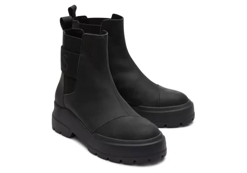 Damen TOMS Stiefeletten*Combat Stiefeletten Schwarz/Schwarz