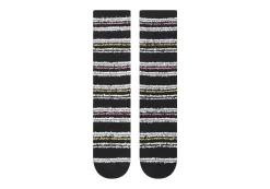 Damen TOMS *Cozy Cushioned Crew Socks Black Stripes Black Glitter