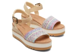 Damen TOMS Heels & Wedges*Diana Wedge Sandal Naturweis-Diamant Global Gewebe