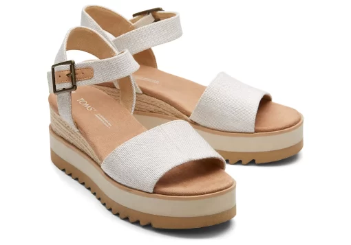 Damen TOMS Heels & Wedges*Diana Wedge Sandalen Naturweis