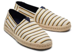 Herren TOMS Espadrilles*Espadrille Alpargata Seilsohle 2.0 Naturweis Mehrfarbig University Gestreift