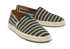 Herren TOMS Espadrilles*Espadrille Alpargata Seilsohle 2.0 Marineblaues University Mehrfarbig Gestreift