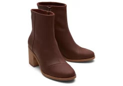 Damen TOMS Heels & Wedges*Evelyn Chestnut Leather Heeled Boot Leather Chestnut