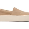 Damen TOMS Sneakers*Fenix Plateau-Slipper Suede Oatmeal