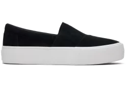 Damen TOMS Sneakers*Fenix Plateau-Slipper Suede Black