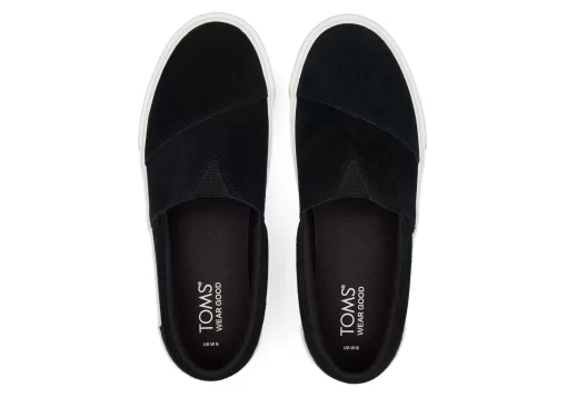 Damen TOMS Sneakers*Fenix Plateau-Slipper Suede Black