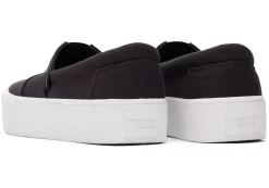 Damen TOMS Sneakers*Fenix Platform Black Canvas Slip On Sneaker Canvas Schwarz